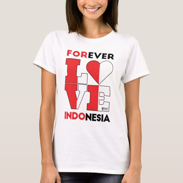 Camiseta Forever Love Indonesia White (Frente)