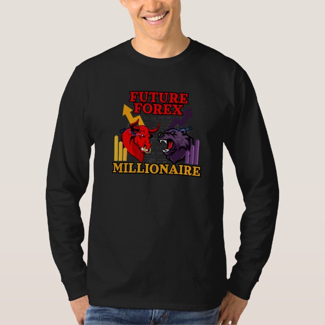 Camiseta Forex Millionaire Inspirou Bull Vs Bear Relacionad (Frente)
