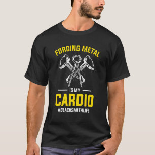 Camiseta Forging Metal É A Minha Vida Cardio Blacksmith Par