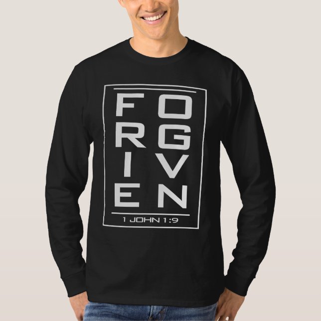 Camiseta FORGIVEN 1 John 19 Faith Based  Church (Frente)