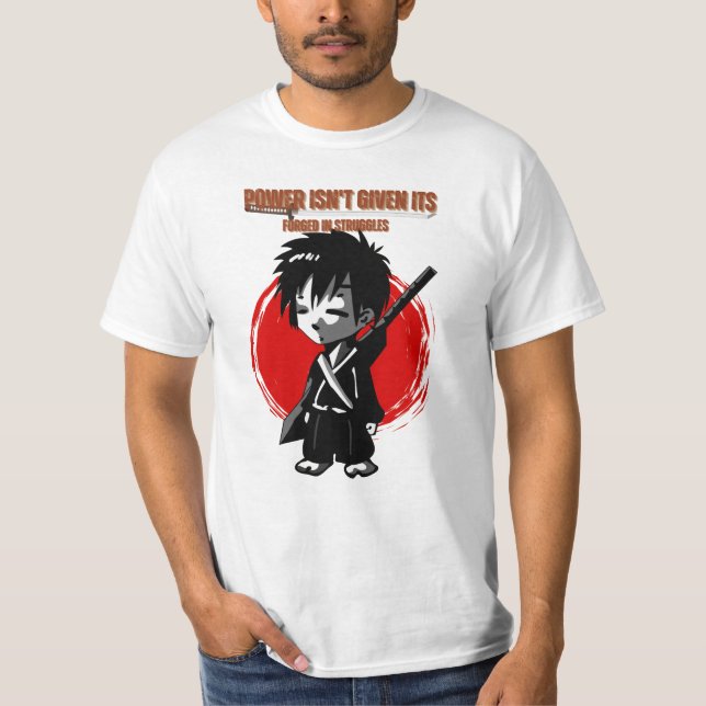 Camiseta Forjado na Luta — O Poder Vem da Dor (Frente)