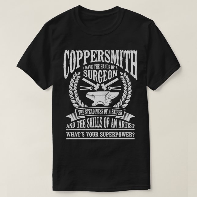 Camiseta Forjando o ferreiro Blacksmith Coppersmith (Frente do Design)