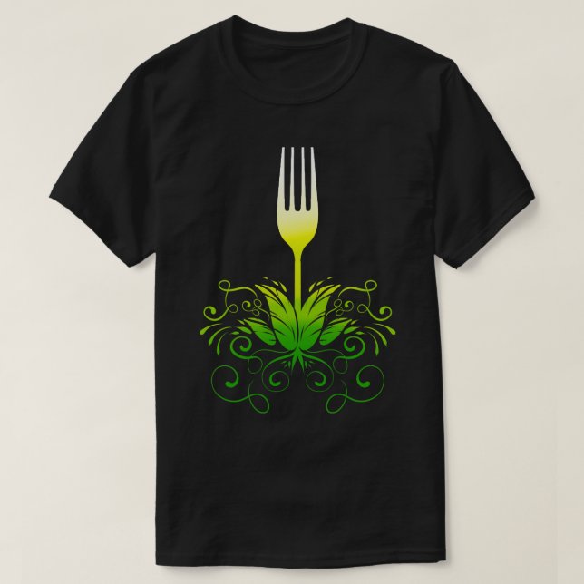 Camiseta Fork Crescendo De Veggies Vai Vegan (Frente do Design)