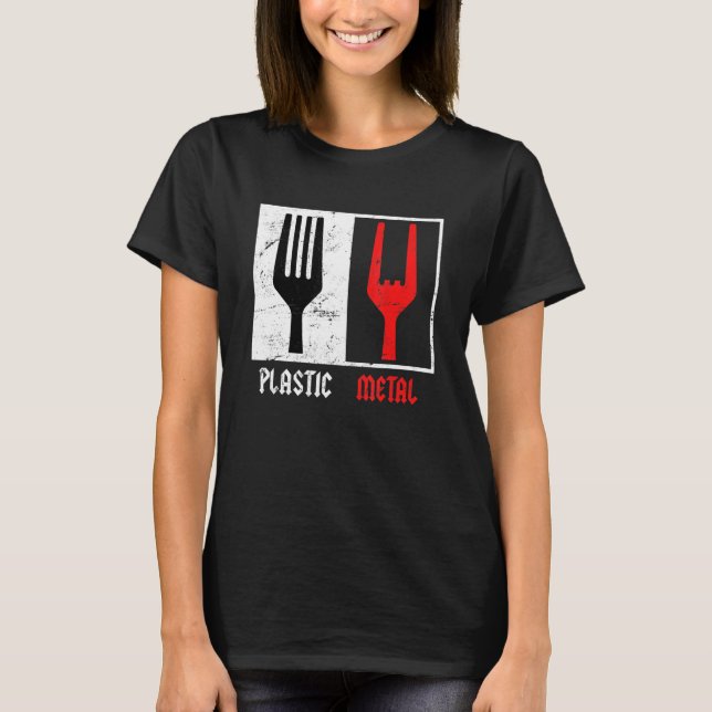 Camiseta Fork Rock Music Rocker - Sinal de Metal Pesado (Frente)