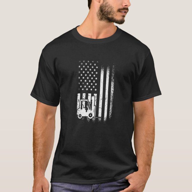 Camiseta Fork Truck Driver American Forklift Operator (Frente)