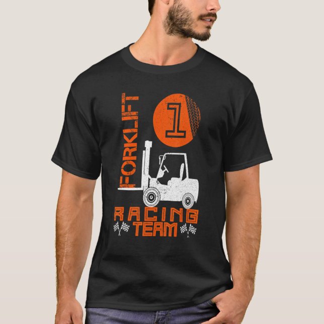 Camiseta Forklevantador do driver do Forkstacker Fork-Lift  (Frente)