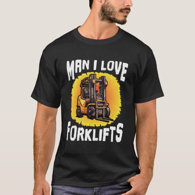 Camiseta Forkleveret Certified Man I Love Forklifts Forklev (Frente)