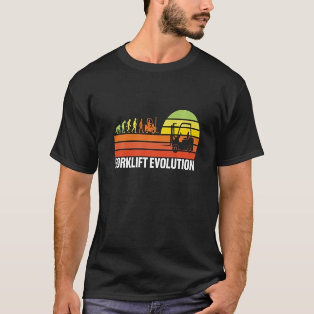 Camiseta Forklift Evolution Funny Forklift Operator Fork Re (Frente)