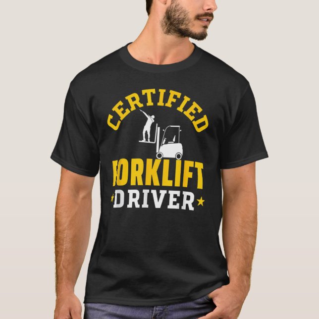Camiseta Forklift Operator Accessories Certified Forklift D (Frente)