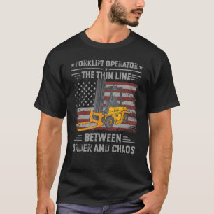 Camiseta Forklift Operator Truck Driver Us Flag Quote