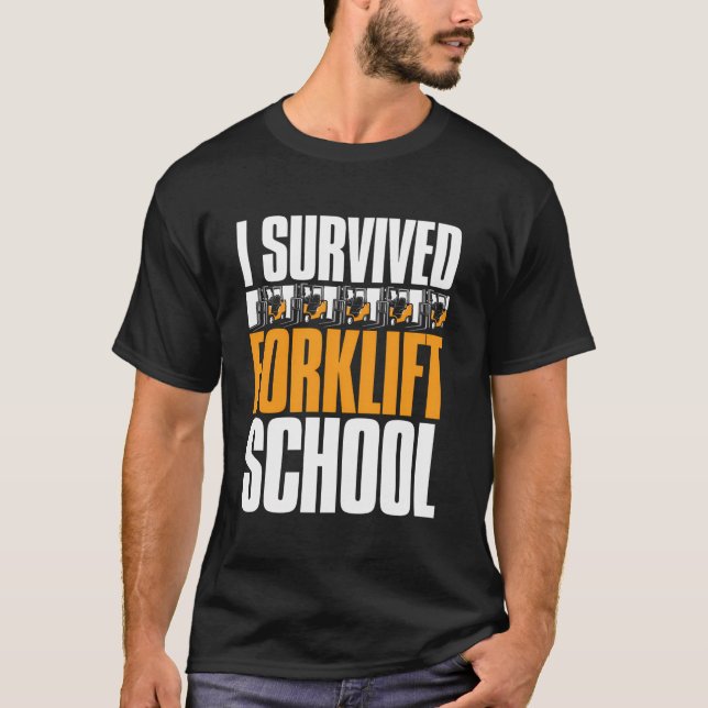 Camiseta Forklifter School - Warehouse Certified Forklevant (Frente)