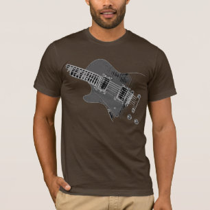Camiseta Forma #2 BRANCO canhoto do guitarrista