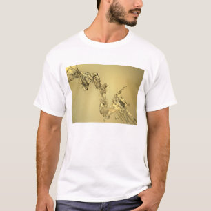 Camiseta Forma abstrata formada espirrando a água