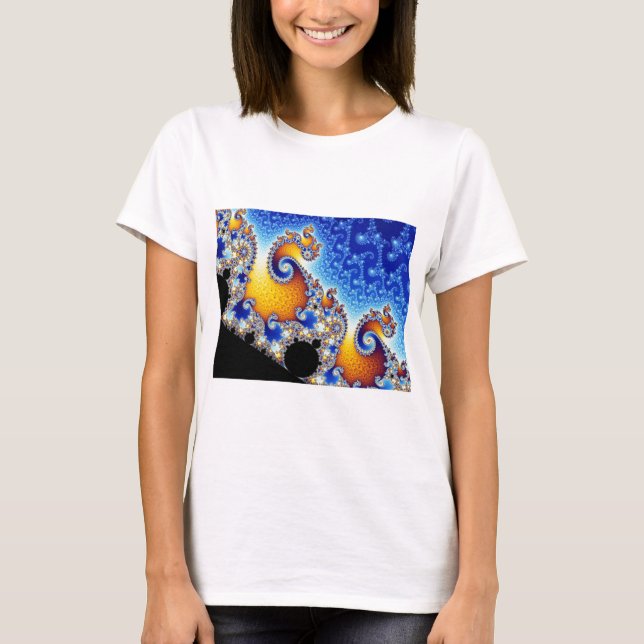 Camiseta Forma bidimensional ajustada do Fractal de (Frente)