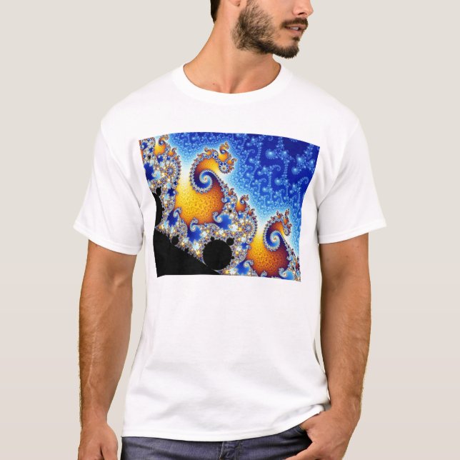Camiseta Forma bidimensional ajustada do Fractal de (Frente)
