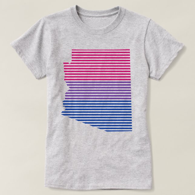 Camiseta forma bissexual com orgulho de arizona (Frente do Design)