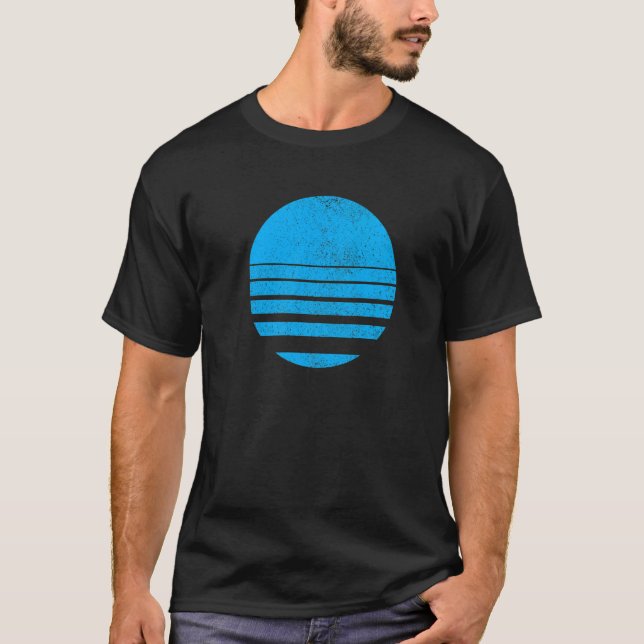Camiseta Forma Círculo Geométrico em Fatias Linhas Ponta Ge (Frente)