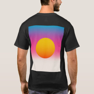 Camiseta Forma de Abstrato Sunset com Gradiente Colorido Un