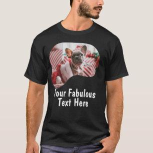 Camiseta Forma de Blob de Foto e Texto Personalizados