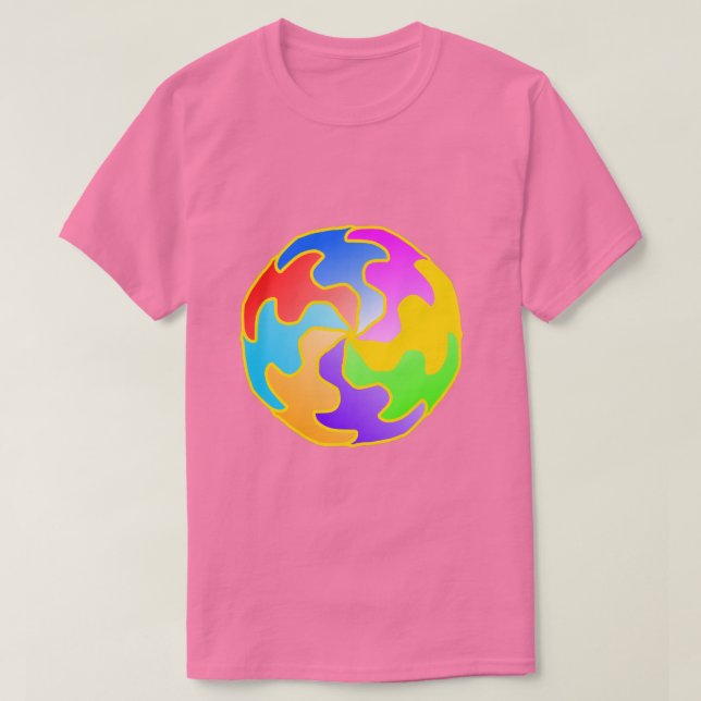 Camiseta Forma de Círculo Abstrato (Frente do Design)
