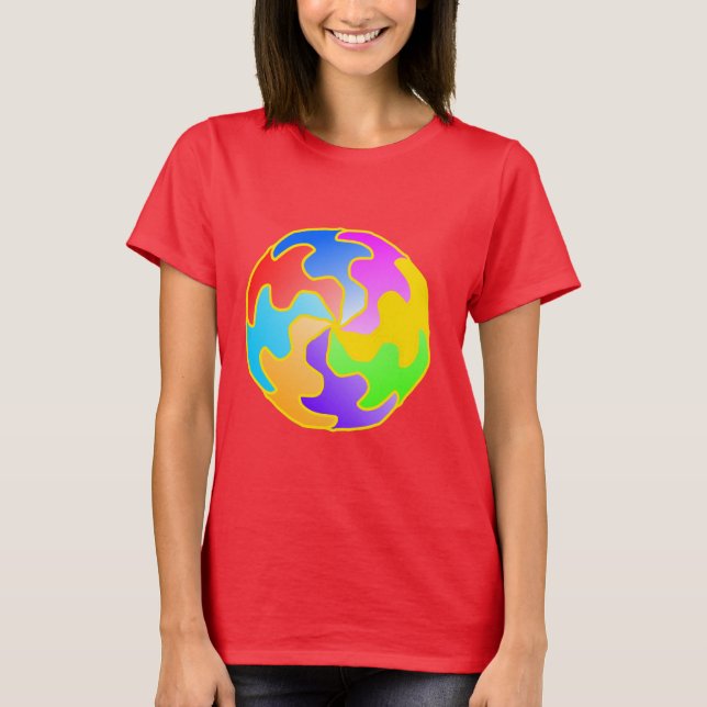 Camiseta Forma de Círculo Abstrato (Frente)
