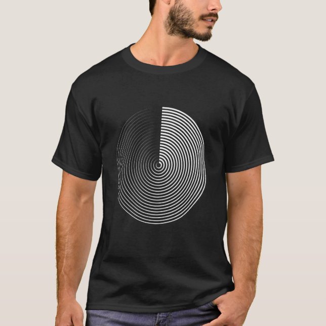 Camiseta Forma de Círculo Primitivo Simples Geométrico com  (Frente)