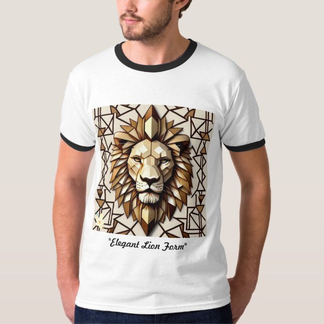 Camiseta "Forma de leão elegante" (Frente)
