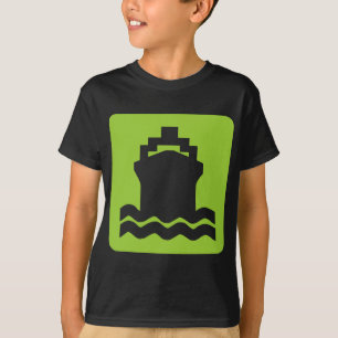 Camiseta Forma de navio - Verde marciano