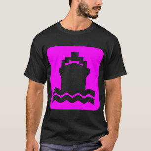 Camiseta Forma do navio - Magenta