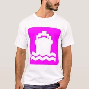 Camiseta Forma do navio - Magenta