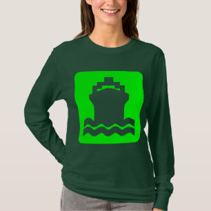 Camiseta Forma do navio - verde