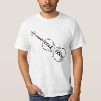 Camiseta Forma do violino da arte da palavra das expressões