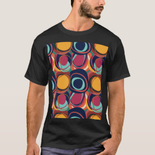 Camiseta Forma Natural Sem Costura: Beleza No Círculo Abstr