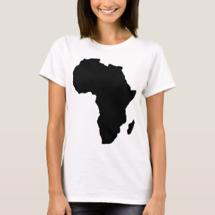 Camiseta forma preta de África
