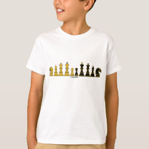 Camiseta Formação da xadrez, o t-shirt do miúdo,