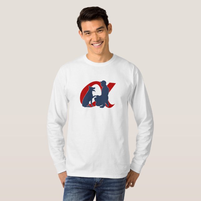 Camiseta Formação de cães do k9 (Frente Completa)