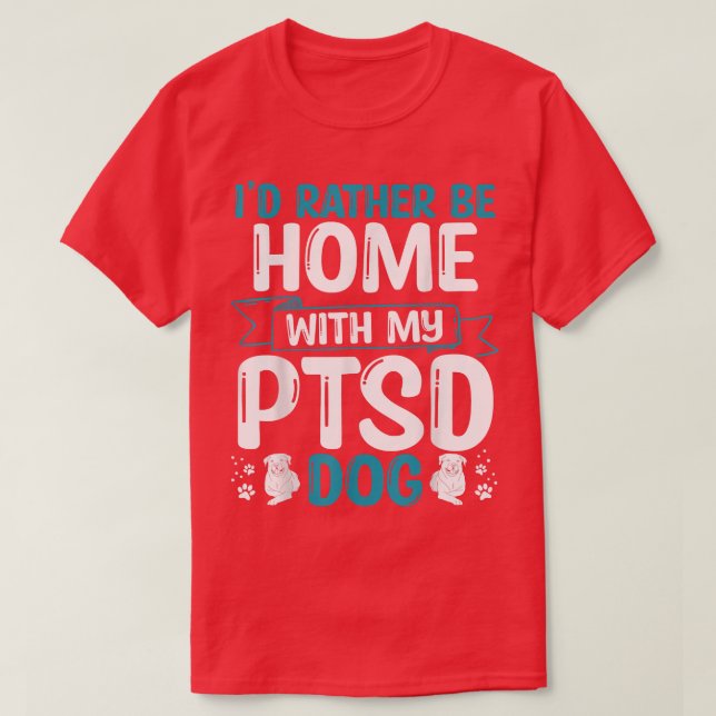 Camiseta Formação de Cães PTSD Patches de Cães PTSD Supo Em (Frente do Design)