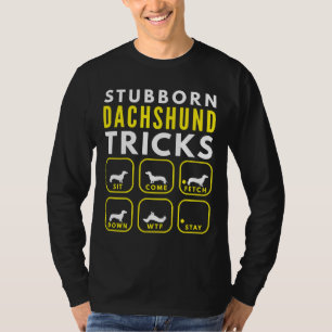 Camiseta Formação De Cão Em Dachshund Teimosos