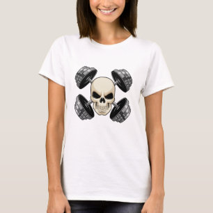 Camiseta Formação de força do crânio Dumbbells