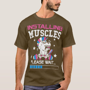 Camiseta Formação de Negociações Instantindo Músculo Engraç