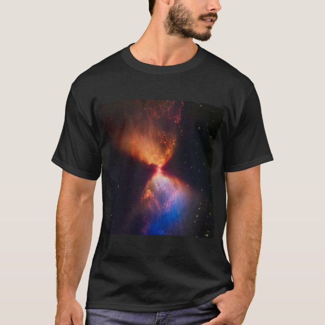 Camiseta Formação de protoestrela de ampulheta JWST (Frente)