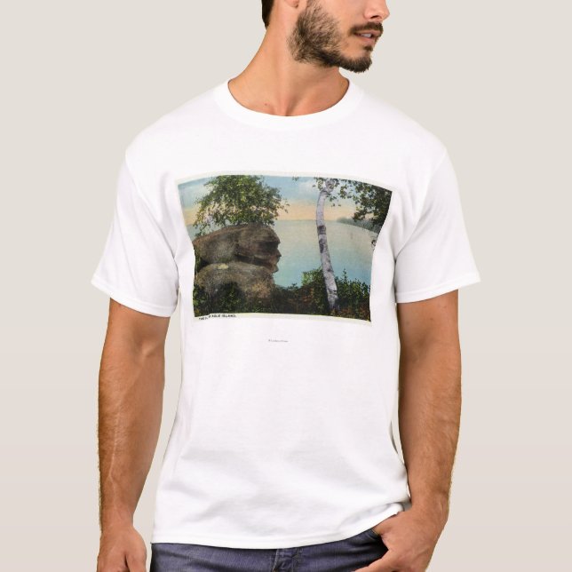 Camiseta Formação de rocha do ancião de opinião da ilha de (Frente)