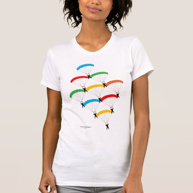 Camiseta Formação do pára-quedas (Frente)