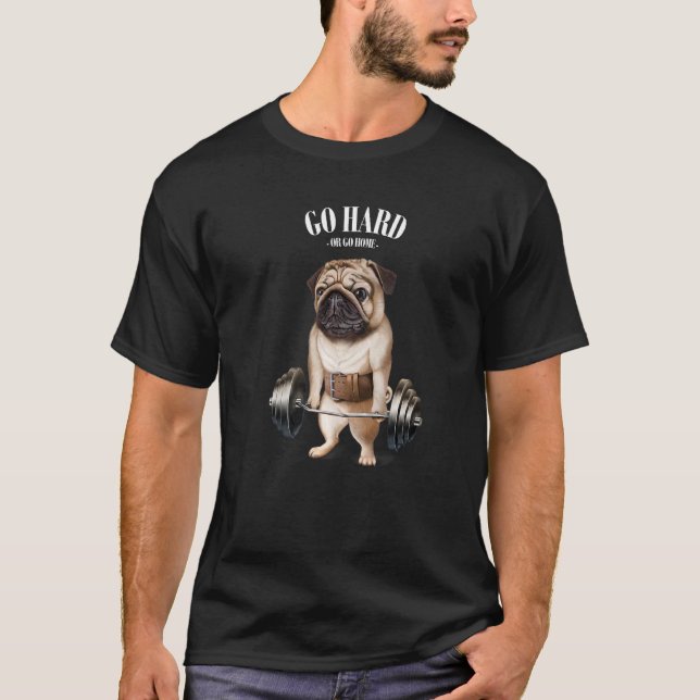 Camiseta Formação Muscular De Cães Com Ajustado De Bar De B (Frente)