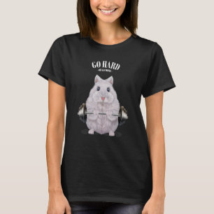 Camiseta Formação Muscular de Hamster Branco