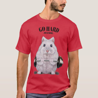 Camiseta Formação Muscular de Hamster Branco