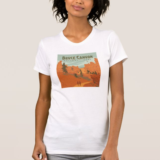 Camiseta Formações de Rock do Parque Nacional do Bryce Cany (Frente)