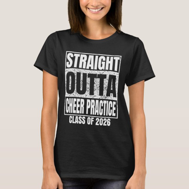 Camiseta Formado direto da prática de cheer Cl 2026 Gra (Frente)