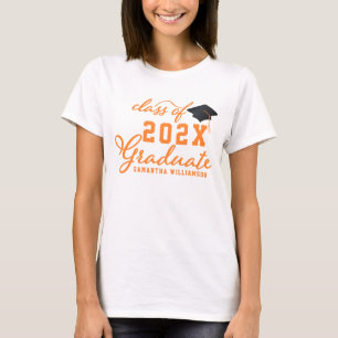 Camiseta Formado em 2026 em Tipografia Laranja Graduação