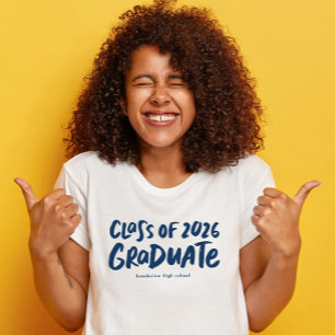 Camiseta formado na turma de 2026 em azul marinho moderno